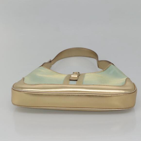 GUCCI Jackie Shoulder Bag Canvas Green Gold 001 001 - Picture 10 of 16
